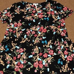 Floral peplum top